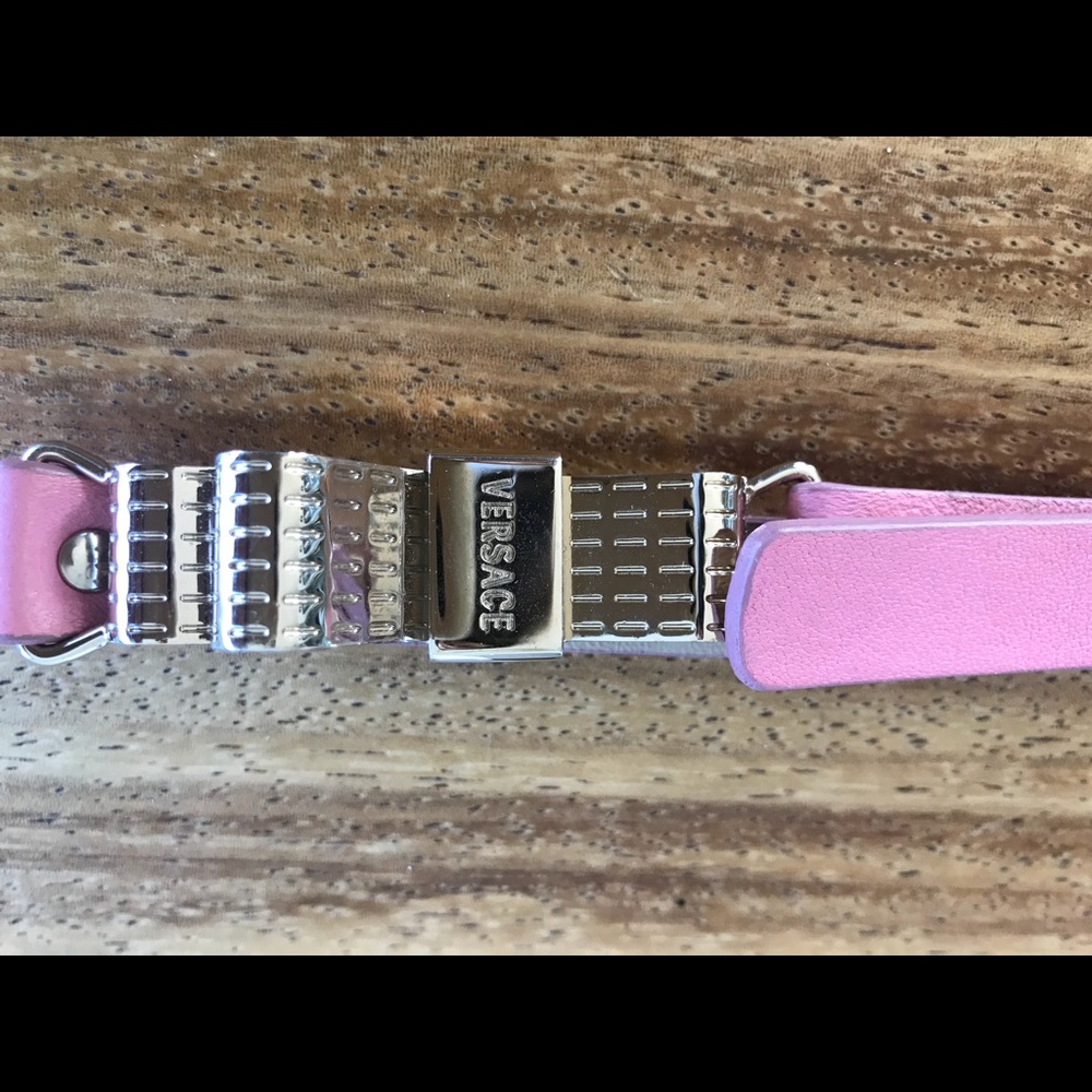 Pink Versace Women’s light pink belt